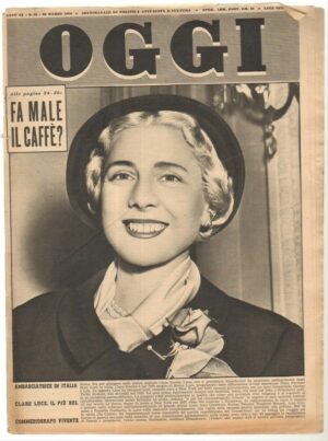 Rivista OGGI Anno 1953 n. 13 del 26 Marzo - In copertina Clare Boothe Luce