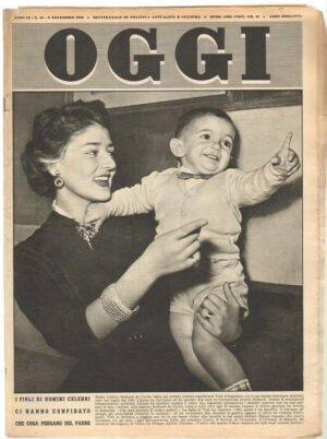 Rivista OGGI Anno 1953 n. 45 del 5 Novembre - In copertina Liliana De Curtis