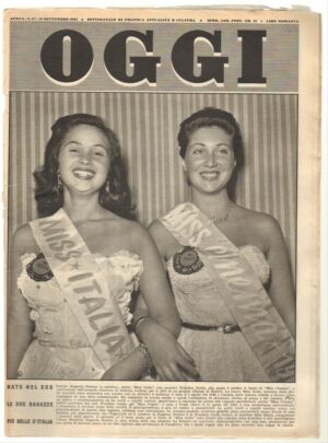 Rivista OGGI Anno 1954 n. 37 del 16 Settembre - In copertina Bonino e Guida