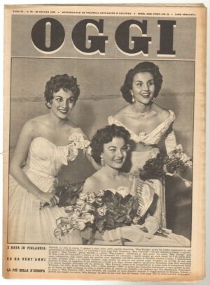 Rivista OGGI Anno 1955 n. 25 del 23 Giugno  - In copertina Inga Britt Soderberg