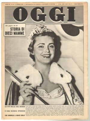 Rivista OGGI Anno 1955 n. 31 del 4 Agosto - In copertina Hillevi Robin