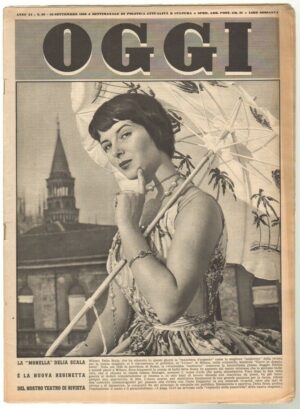 Rivista OGGI Anno 1955 n. 38 del 22 Settembre - In copertina Delia Scala