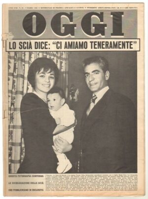 Rivista OGGI Anno 1961 n. 10 del 9 Marzo - In copertina Farah Diba