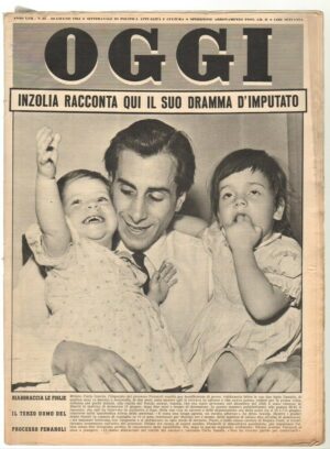 Rivista OGGI Anno 1961 n. 25 del 22 Giugno - In copertina Carlo Inzolia
