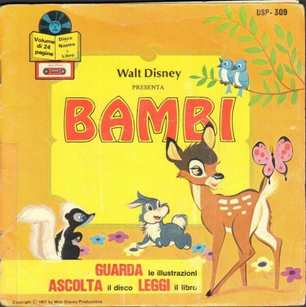 Walt-Disney-BAMBI-Guarda-Ascolta-Leggi-Con-disco-vinile-45-giri-122616356430