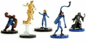 5 MARVEL HEROCLIX FANTASTICI 4 Destino Mr Fantastic Cosa Torcia invisibile (F3)