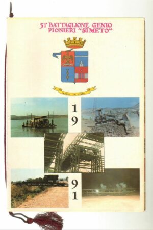 Calendario 51° Battaglione Genio Pionieri Simeto Anno 1991 Con cordoncino