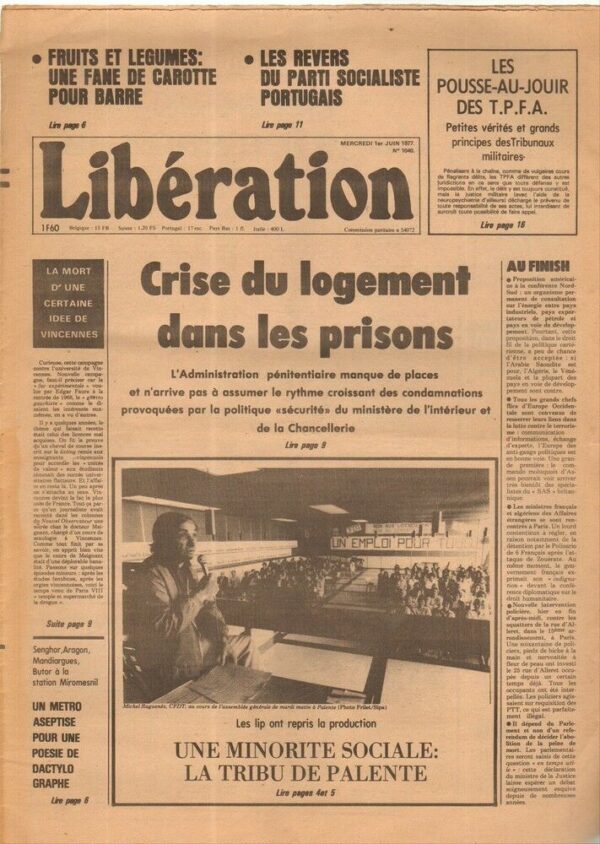 Giornale-Francese-LIBERATION-1-Juin-1977-n-1040-Frech-Magazine-123009572621