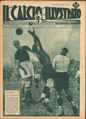 Il Calcio Illustrato n. 15 - 16 Aprile 1937 - In copertina Remmert, Ferrari, Stubb