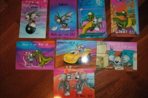 LOTTO 8 CARTOLINE by EDDY PIPISTRELLO E COCCODRILLO (non viaggiate) Mod.46