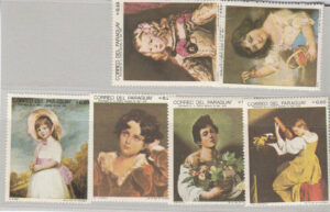 Lotto 6 FRANCOBOLLI PARAGUAY 1970 ARTE (cod. E14) -C01