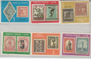 Lotto 6 FRANCOBOLLI PARAGUAY SPORT e ARTE (cod. E12) -C01