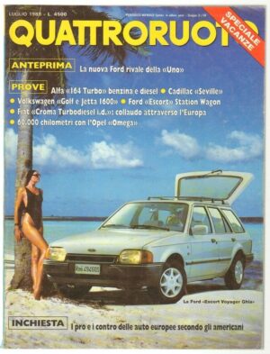 Quattroruote 1988 Luglio n. 393 - Prove Cadillac Seville, Volkswagen Golf -Jetta