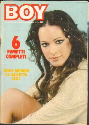 Rivista BOY n. 24 del 19 Giugno 1977. In copertina Dora Moroni