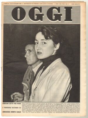 Rivista OGGI Anno 1955 n. 12 del 24 Marzo - In copertina Annamaria Moneta Caglio