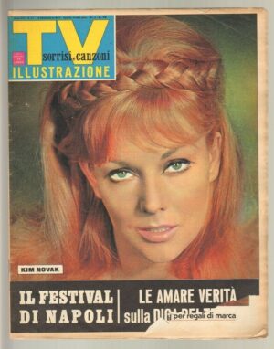 TV Sorrisi e Canzoni anno 1965 n. 37 - 12 Settembre in copertina Kim Novak