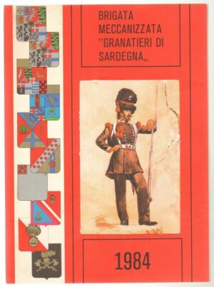Calendario Brigata Meccanizzata Granatieri di Sardegna Anno 1984. Senza cordoncino originale