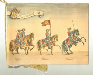 Calendario Genova Cavalleria Dragoni di S.A.R. Anno 1972 cordoncino originale