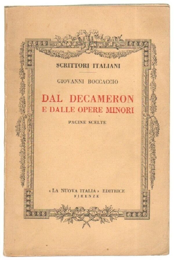 DAL-DECAMERON-E-DALLE-OPERE-MINORI-Boccaccio-Pagine-Commentate-da-Sapegno-1960-113055832762