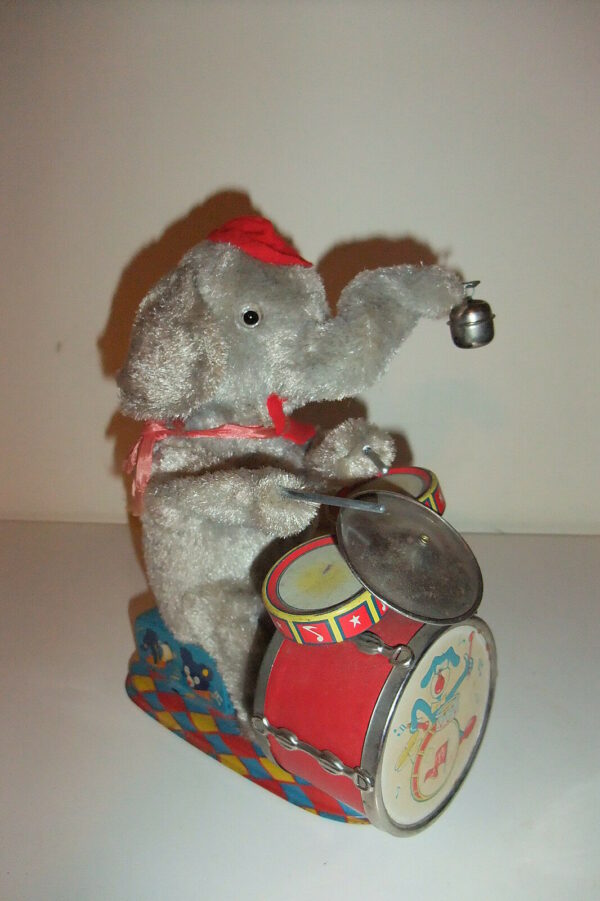 ELEPHANT-WITH-DRUMS-ELEFANTE-anni-50-ALPS-MADE-in-JAPAN-FUNZIONANTE-cod-P19-121810974402