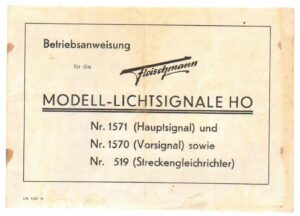 FLEISCHMANN MODELL LICHTSIGNALE HO n. 1571 - 1570 - 519