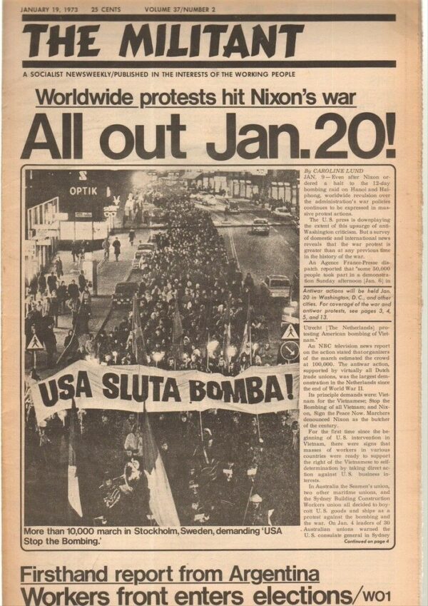 Giornale-Inglese-THE-MILITANT-19-January-1973-n-2-volume-37-English-Magazine-123009573622