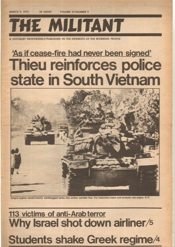 Giornale-Inglese-THE-MILITANT-9-March-1973-n-9-volume-37-English-Magazine-112856045502