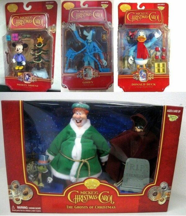 MICKEY-s-Christmas-Carol-LOTTO-4-Action-Figures-GHOSTS-DONALD-DUCK-GOOFY-MORTY-112560350742