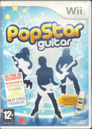 POPSTAR GUITAR Videogioco Triangolo Blu Nintendo Wii ITA Completo