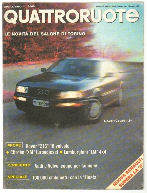 Quattroruote-1990-Aprile-n-414-Prove-Rover-216-Citroen-XM-Lamborghini-LM-112845561312