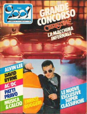 Rivista CIAO 2001 Anno 1984 n. 10. Enrico Ruggeri, Patti Pravo, AC-DC, Alvin Lee