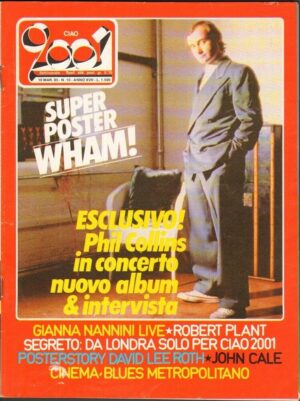 Rivista CIAO 2001 Anno 1985 n. 10. Robert Plant,con poster Wham e David Lee Roth