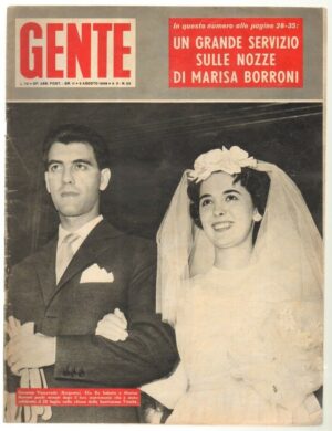 Rivista GENTE Anno 1958 n.33 del 9 Agosto - In copertina De Sabato e Borroni