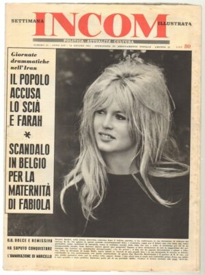Rivista INCOM Anno 1961 n. 25 del 18 Giugno - In copertina Brigitte Bardot