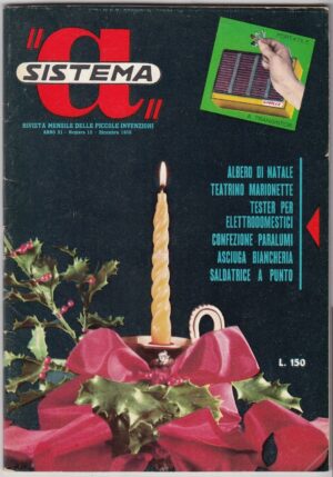 Rivista Il Sistema A. Anno 1959 n. 12. La rivista delle piccole invenzioni