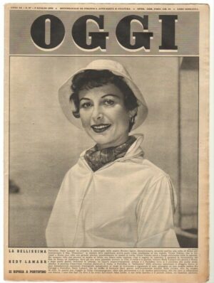 Rivista OGGI Anno 1953 n. 27 del 2 Luglio - In copertina Hedy Lamarr