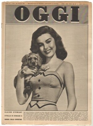 Rivista OGGI Anno 1953 n. 30 del 23 Luglio - In copertina Elaine Stewart
