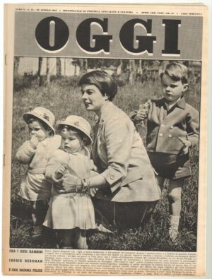 Rivista OGGI Anno 1954 n. 16 del 22 Abrile - In copertina Ingrid Bergman