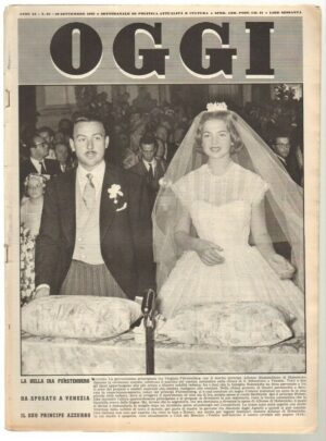 Rivista OGGI Anno 1955 n. 39 del 29 Settembre -In copertina Virginia Furstenberg