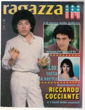 Rivista RAGAZZA IN n. 20 del 13 Maggio 1981 con Poster di Riccardo Cocciante
