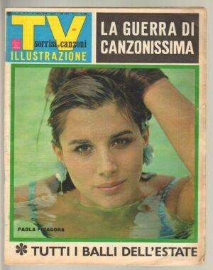 TV Sorrisi e Canzoni anno 1966 n. 31 - 31 Luglio in copertina Paola Pitagora