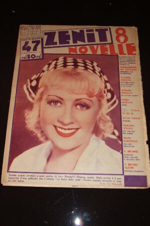 ZENIT (8 NOVELLE) anno VII N.47 rivista del 1936