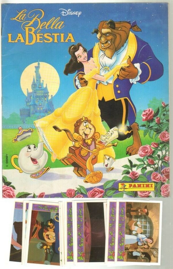 Album-Figurine-Disney-LA-BELLA-E-LA-BESTIA-Completo-30-Card-Panini-113635545623