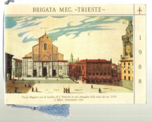 Calendario Brigata Meccanizzata Trieste Anno 1988. Con cordoncino originale