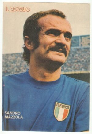 Cartolina Sandro Mazzola Campionati Mondiali di Calcio 1974. Il Monello
