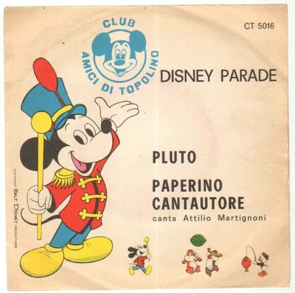Disney-Parade-PLUTO-PAPERINO-CANTAUTORE-Martignoni-Disco-Vinile-45-giri-CT5016-112872817373
