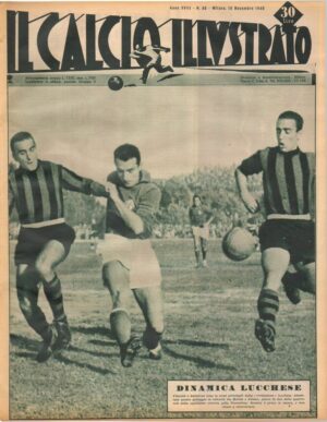 Il Calcio Illustrato n. 48 - 18 Novembre 1948 - In copertina Merlin, Fabian, Rosetta