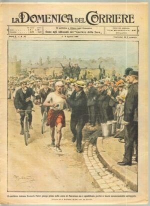 LA DOMENICA DEL CORRIERE anno 1908 del 2 - 9 Agosto Ristampa anastatica