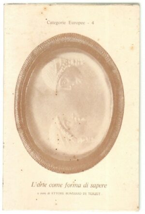 L'ARTE COME FORMA DI SAPERE di Ettore Bonessio di Terzet ed. Università Genova