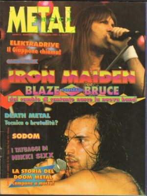 METAL SHOCK anno 1994 n. 166 - Aprile Iron Maiden Blaze contro Bruce